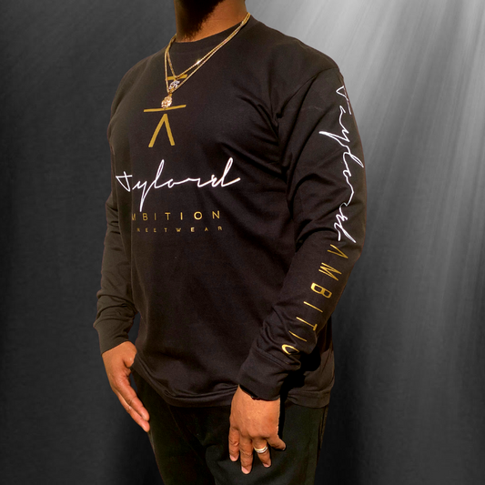 Men's Long Sleeve Shirt - Black Signature